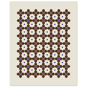 Modern Brown Geometric Pattern Wall Art