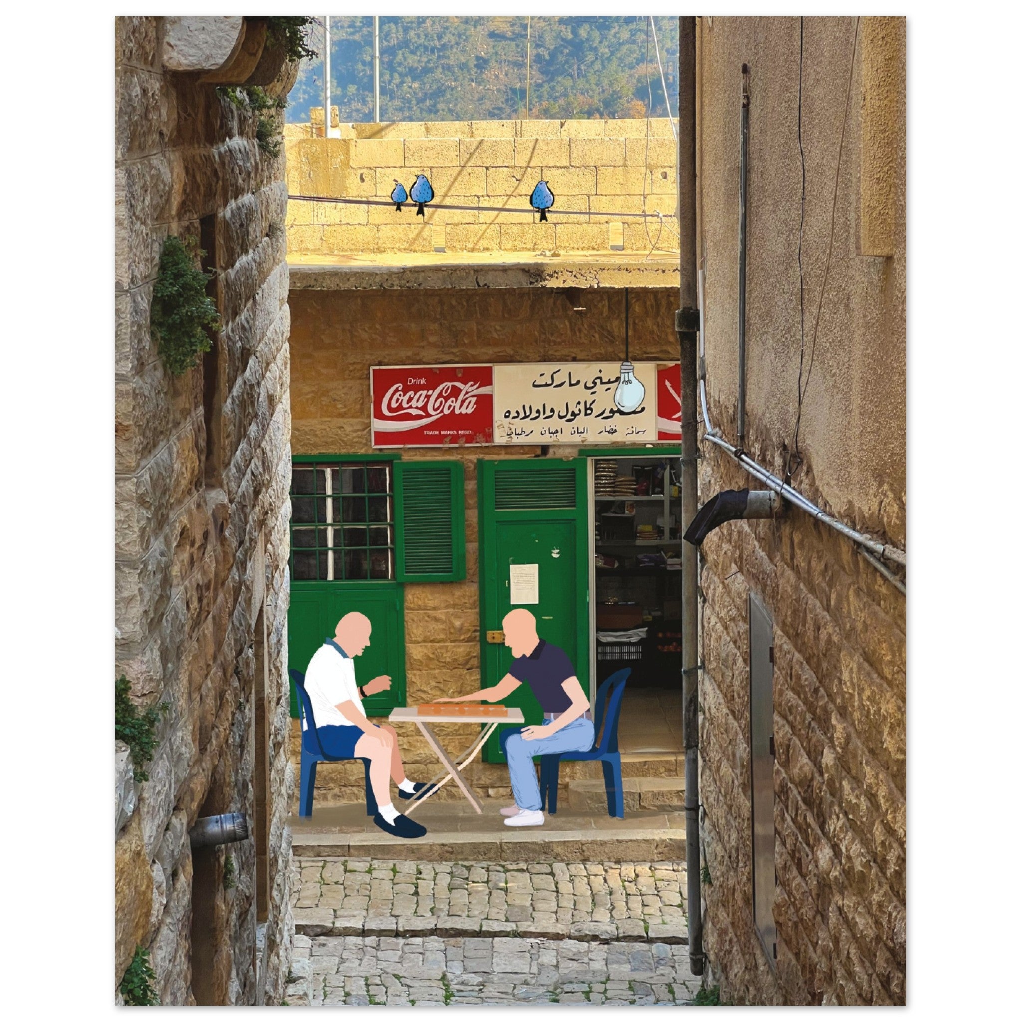 Beirut streetlife art print