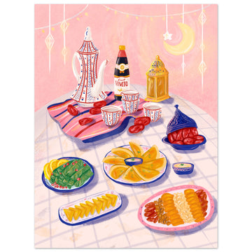 Ramadan food art print