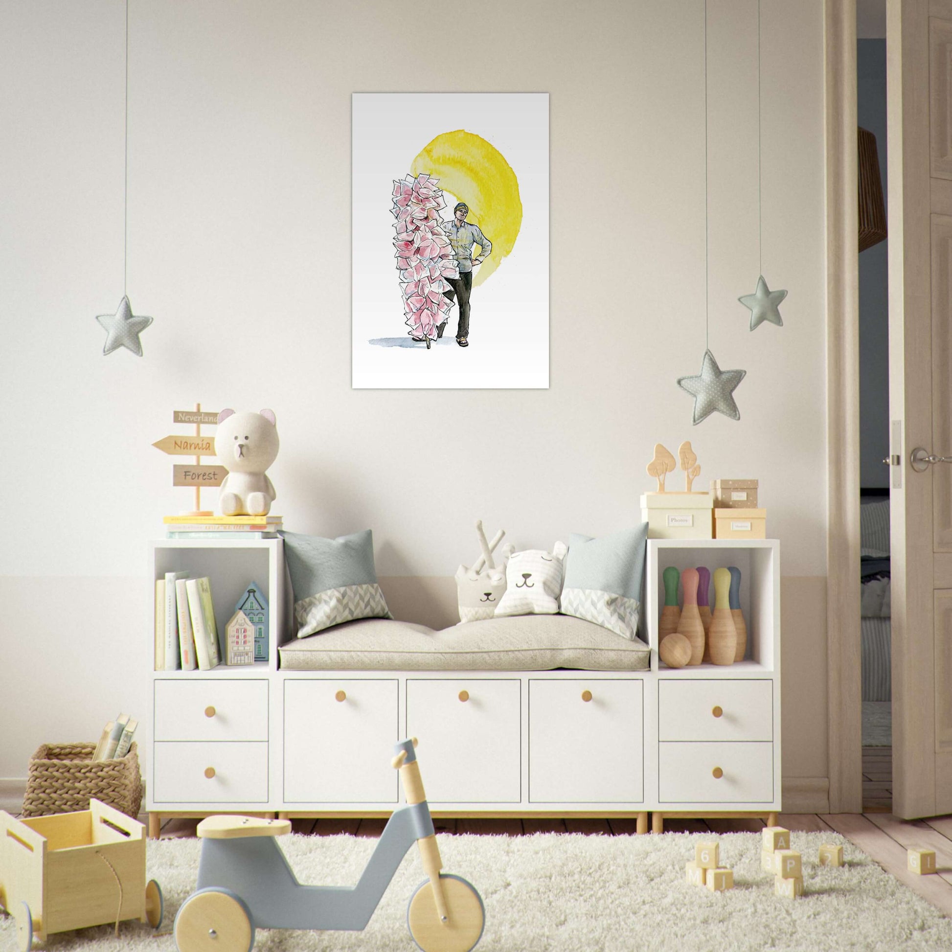 cotton candy kids art print