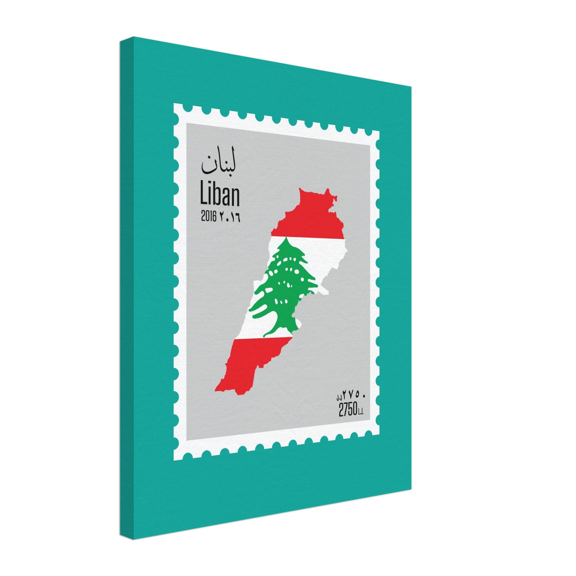 Lebanon Stamp Canvas