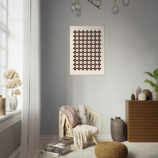 Modern Brown Geometric Pattern Wall Art